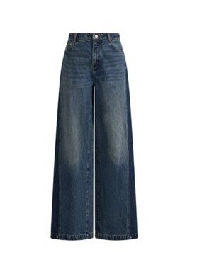 Fabrique Mia Wide Leg Two-Tone Designer Jeans